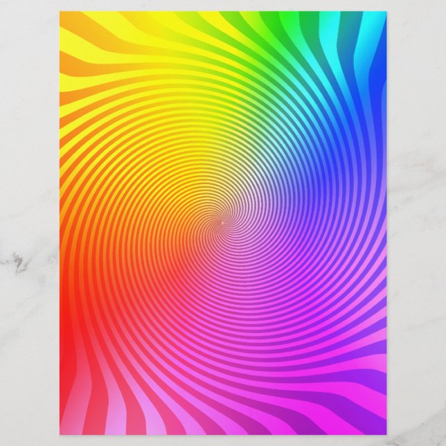Flyer Plantilla de volante: diseño espiral colorido (Frente)