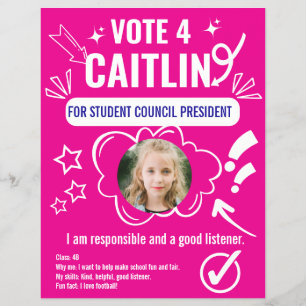 Flyer Plantilla de votación del Consejo Escolar para niñ
