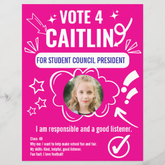 Flyer Plantilla de votación del Consejo Escolar para niñ