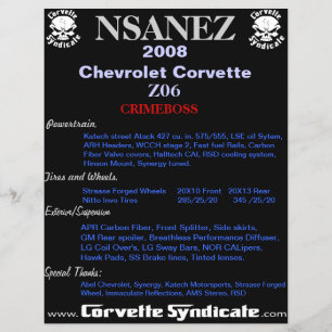 Flyer Plaquer de exposición de coches.