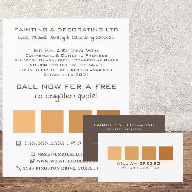 Flyer Plaza Ombre naranja, pintador y decorador (Subido por el creador)