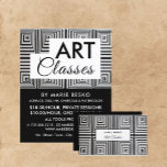 Flyer Plazas de trippy Maze, profesor de arte, clases de<br><div class="desc">Cuadrados de trippy Maze,  profesor de arte,  volante publicitario de clase de arte por la tienda de tarjetas de visita.</div>