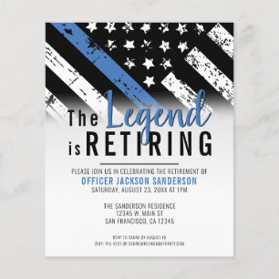 Flyer Policía de Presupuesto Jubilación Línea Azul Invit