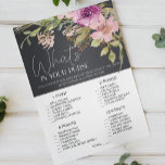 Flyer Polvoriento Juego Floral Púrpura Rosa En Tu Bolsa<br><div class="desc">¿Qué es el juego de ducha de novia In Your Purse? Flores color agua polvorientas rosa y morada sobre un fondo de carbón vegetal. Los elementos coincidentes para completar la colección de eventos están disponibles en nuestra tienda Zazzle!</div>