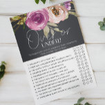 Flyer Polvoriento juego floral rosado con o menos<br><div class="desc">Juego de ducha de novia o bajo. Flores color agua polvorientas rosa y morada sobre un fondo de carbón vegetal. Los elementos coincidentes para completar la colección de eventos están disponibles en nuestra tienda Zazzle!</div>
