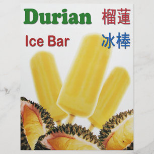Flyer Popsicle de frutas tropicales Durian Ice Bar