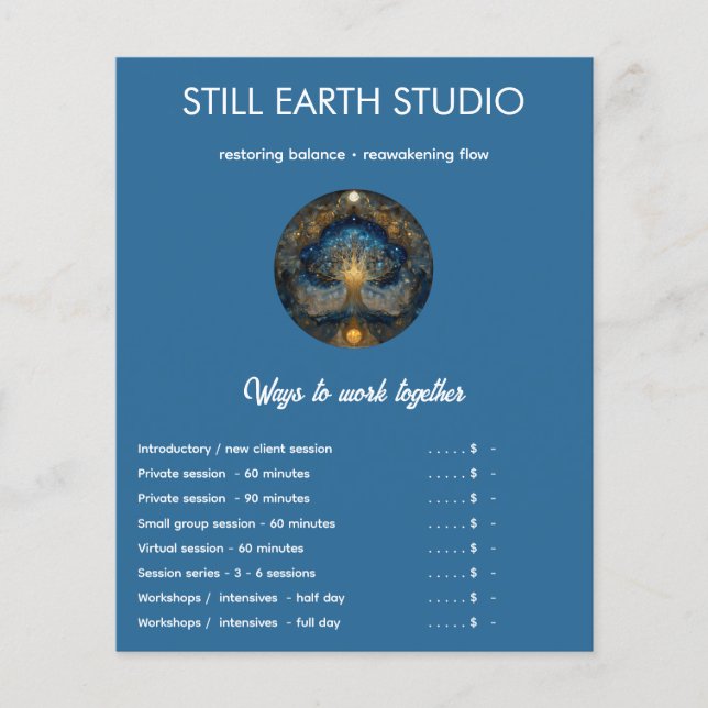 Flyer Portal Celestial | Árbol de la Vida (Frente)