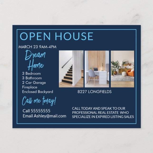 Flyer Postales de la Casa Abierta Inmobiliaria (Frente)
