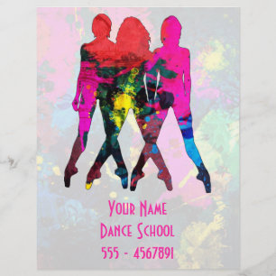 Flyer Póster Colorido de Clase de Baile o Profesor