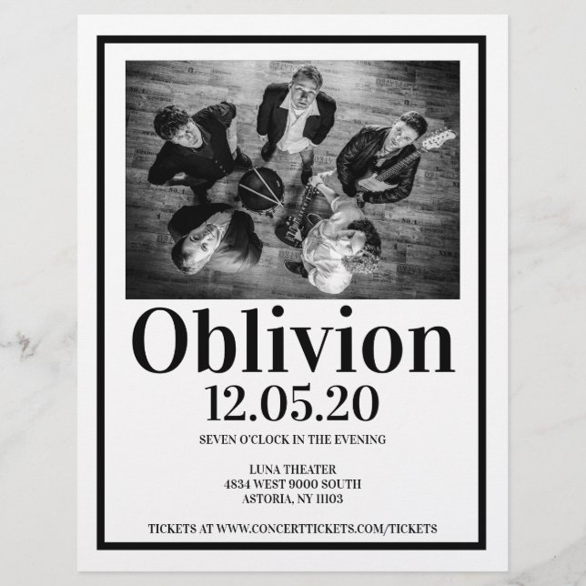 Flyer Póster de concierto de banda de música (Frente)