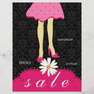 Flyer Póster de liquidación de primavera Zapatos de moda