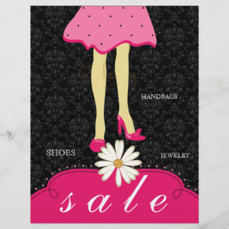 Flyer Póster de liquidación de primavera Zapatos de moda