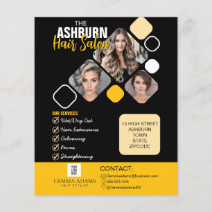 Flyer Póster de peluquero con diseño personalizado en ne