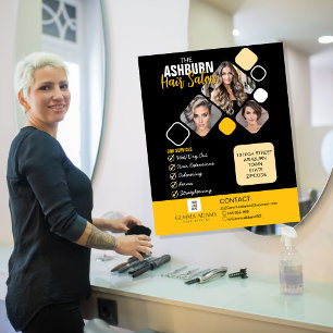Flyer Póster de peluquero con diseño personalizado en ne