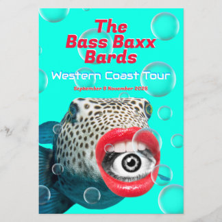 Flyer Poster de Rock Band Tour de Punk de Blowfish