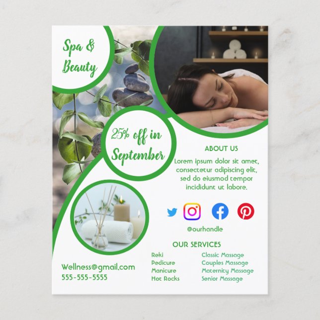 Flyer poster de salud centro de bienestar gimnasio (Frente)