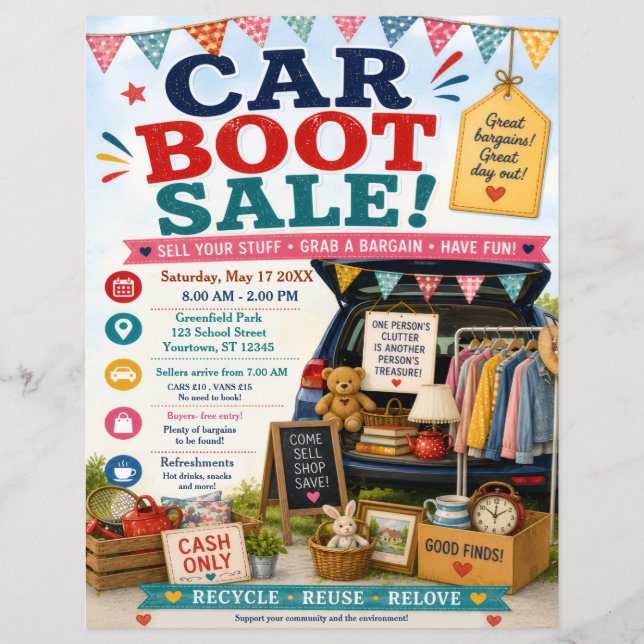 Flyer Póster de Venta de Autos (Frente)