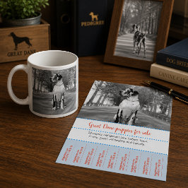 Flyer Póster de venta de cachorros #nestorbw