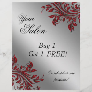 Flyer Póster de venta de salón de belleza cebra brillo r