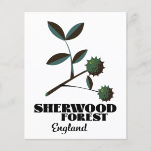 Flyer Póster de viaje de Sherwood Forest Inglaterra