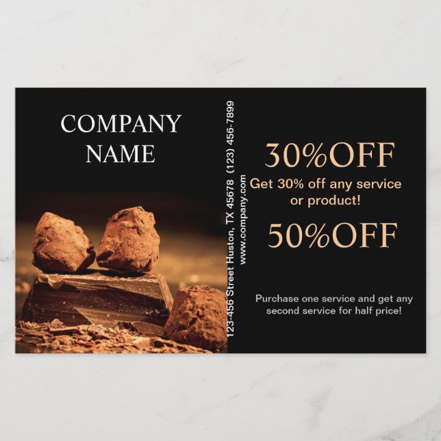 Flyer postre panadería dulces dulces tienda de dulces ch (Frente)