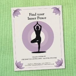 Flyer Postura del Árbol - Instructor de Yoga