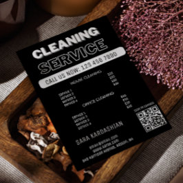 Flyer Precio de limpieza de servicios de Maid Price Scan