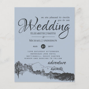 Flyer PRECIO MÁS BAJO Dusty Blue Mountains Presupuesto