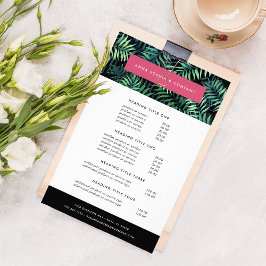 Flyer Precios y servicios botánicos tropicales