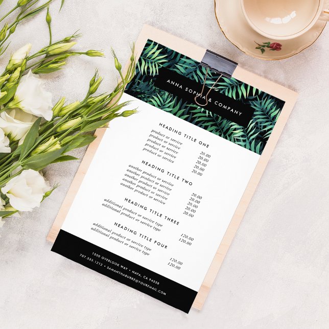 Flyer Precios y Servicios de Jardinería Tropical (Subido por el creador)