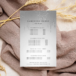 Flyer Precios y servicios de lluvias plateadas