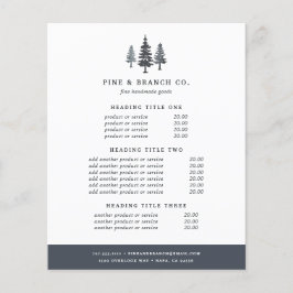 Flyer Precios y servicios de los bosques de invierno