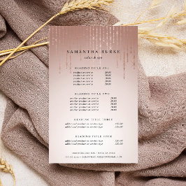 Flyer Precios y servicios de Rubor Rain