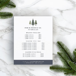 Flyer Precios y servicios de Tall Pines