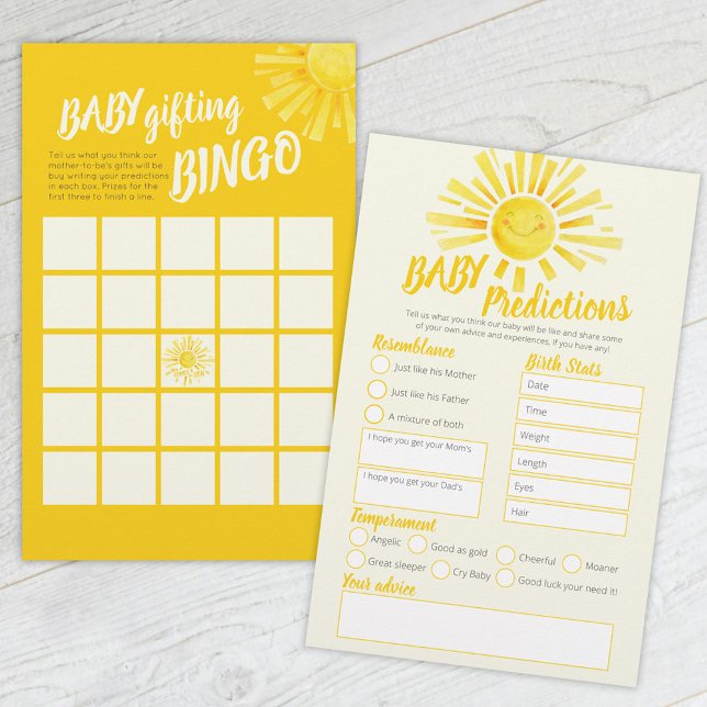 Flyer Predicción de ducha de bebé y juegos de bingo bajo (Subido por el creador)