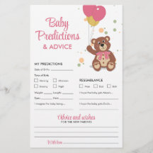 Predicciones para bebés y consejo Juego de Oso de