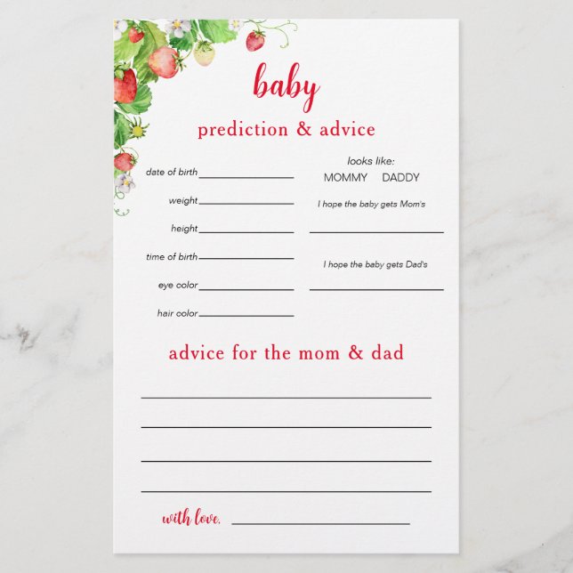 Flyer Predicciones y Consejos de Fresa (Frente)