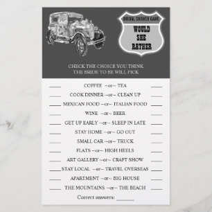 Flyer ¿Prefiere Una Tarjeta De Juego Para Ducha De Coche