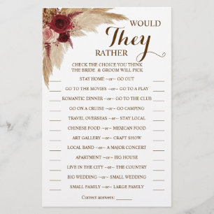 Flyer ¿Prefieren La Tarjeta De Juego Pampas Grass Shower