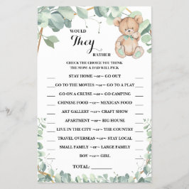 Flyer ¿Prefieren Llevar Tarjeta De Juego De Ducha De Ver