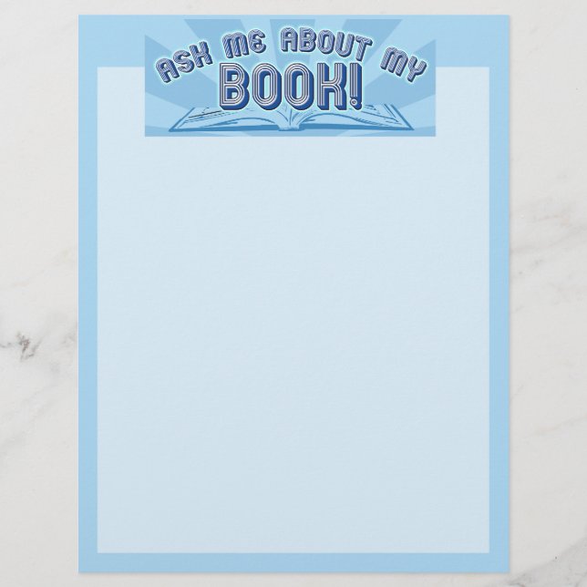 Flyer Pregúntame sobre mi libro. (Frente)