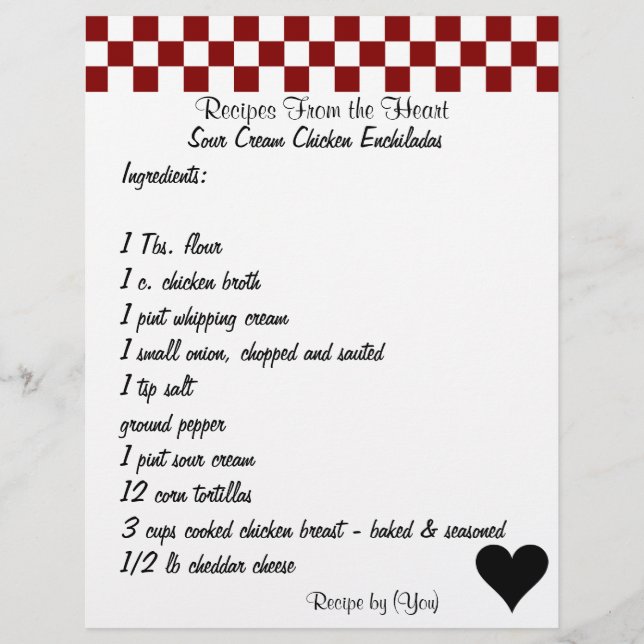 Flyer Preparado para tomar la receta de Enchiladas de po (Frente)