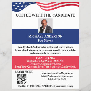 Flyer Presentación del Candidato de Campaña Política