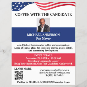 Flyer Presentación del Candidato de Campaña Política