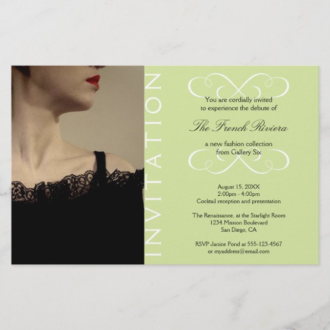 Flyer Presentar una nueva invitación a la menta elegante (Frente)