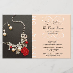 Flyer Presentar una nueva invitación rosa elegante de pr