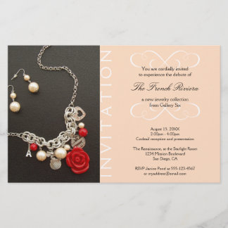 Flyer Presentar una nueva invitación rosa elegante de pr