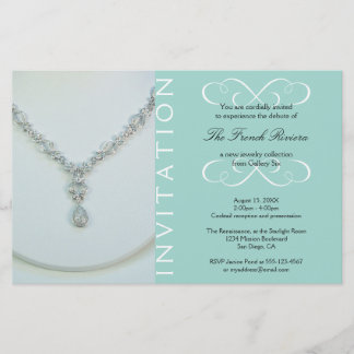 Flyer Presentar una nueva invitación verde azulada elega