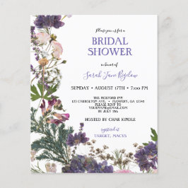 Flyer Presión presupuestaria Flor silvestre Boho Bridal 