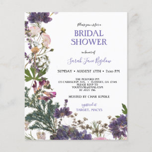 Flyer Presión presupuestaria Flor silvestre Boho Bridal